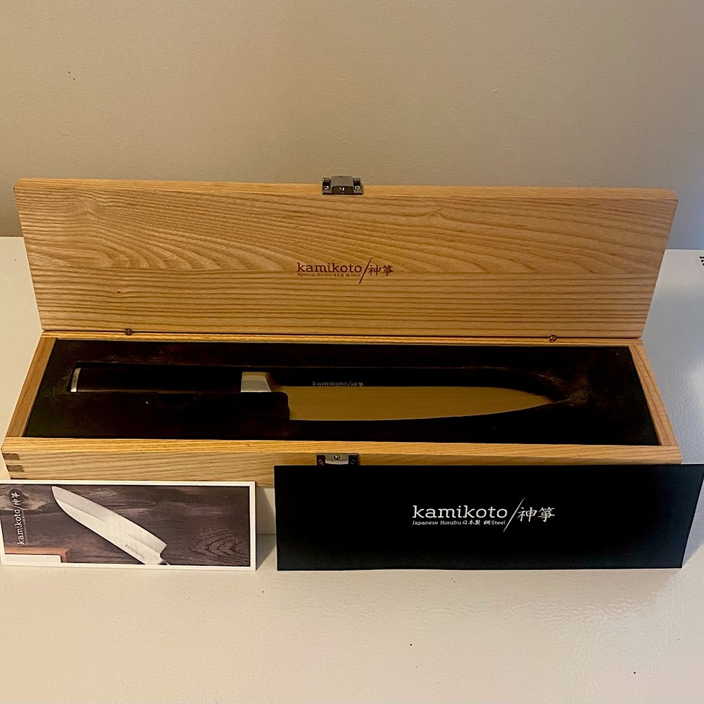 BRAND NEW 7’ Kamikoto handcrafted knife from Japanese Honshu steel.